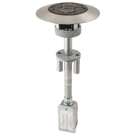 Hubbell Wiring Device-Kellems Poke-Through Box, Wiring Box Type, Aluminum PT2X2ALU3